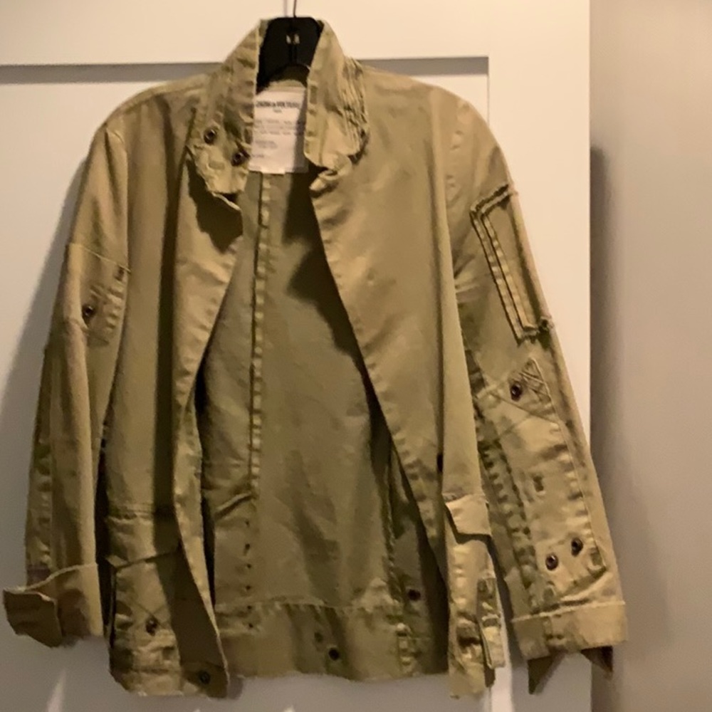 Zadig & 	Voltaire Khaki  distress jacket